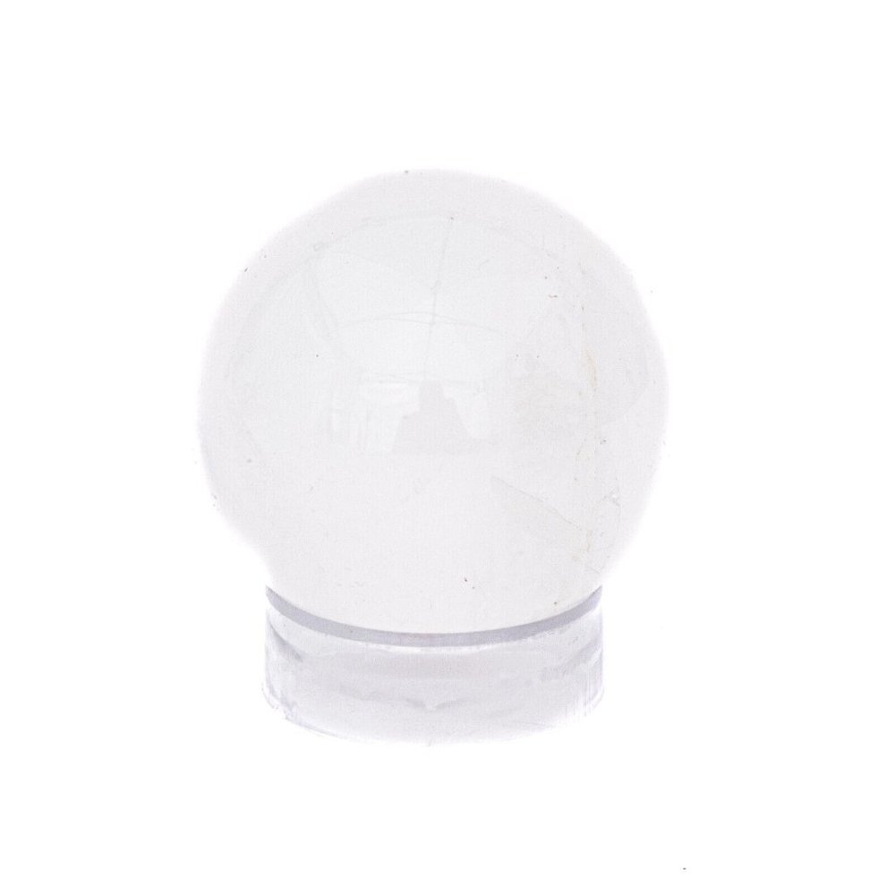 20-30mm Clear Quartz Gemstone Sphere & Stand Natural Crystal Display Ball